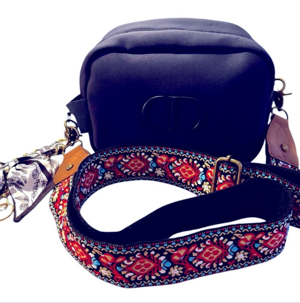 Christian Dior Sauvage Pouch w/Crossbody Guitar Strap & Charm